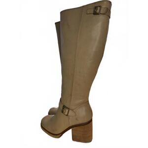 Korks Karalyn Knee High Boots Women's Sz 7.5 Cream Knee High Tall Western Riding